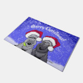 Cesky Terrier Kerstmat Deurmat (Schuin)