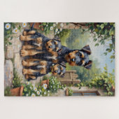 Cesky Terrier Kruidtuin Kunst Legpuzzel (Horizontaal)