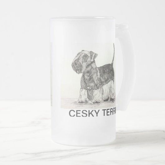 Cesky Terrier Matglas Bierpul (Voorkant rechts)