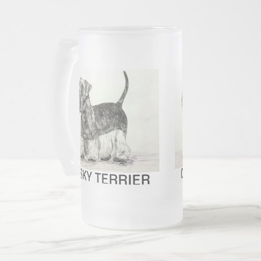 Cesky Terrier Matglas Bierpul (Voorkant links)