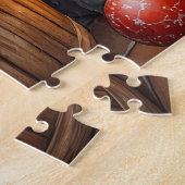 Cesky Terrier Open Haard met Kerstverlichting Legpuzzel (Zijkant)