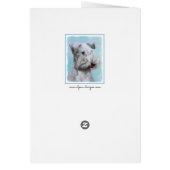 Cesky Terrier Painting - Cute Original Dog Art (Achterkant)