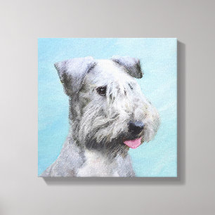 Cesky Terrier Painting - Cute Original Dog Art Canvas Afdruk