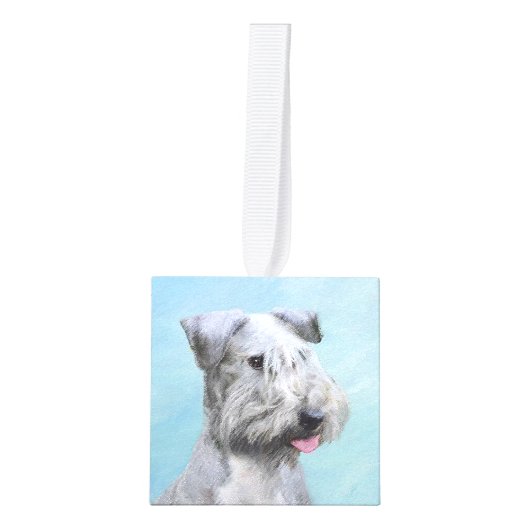 Cesky Terrier Painting - Cute Original Dog Art Decoratie (Voorkant)
