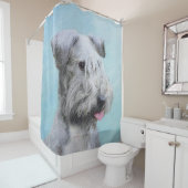 Cesky Terrier Painting - Cute Original Dog Art Douchegordijn (In situ)