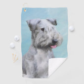 Cesky Terrier Painting - Cute Original Dog Art Golfhanddoek (Insitu)