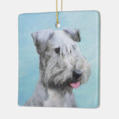 Cesky Terrier Painting - Cute Original Dog Art Keramisch Ornament (Links)