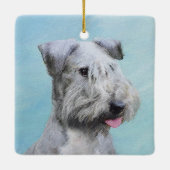 Cesky Terrier Painting - Cute Original Dog Art Keramisch Ornament (Achterkant)