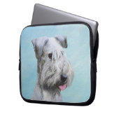 Cesky Terrier Painting - Cute Original Dog Art Laptop Sleeve (Voorkant Links)