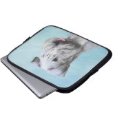 Cesky Terrier Painting - Cute Original Dog Art Laptop Sleeve (Voorkant onderkant)