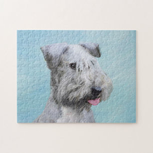 Cesky Terrier Painting - Cute Original Dog Art Legpuzzel
