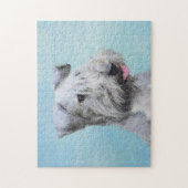 Cesky Terrier Painting - Cute Original Dog Art Legpuzzel (Verticaal)