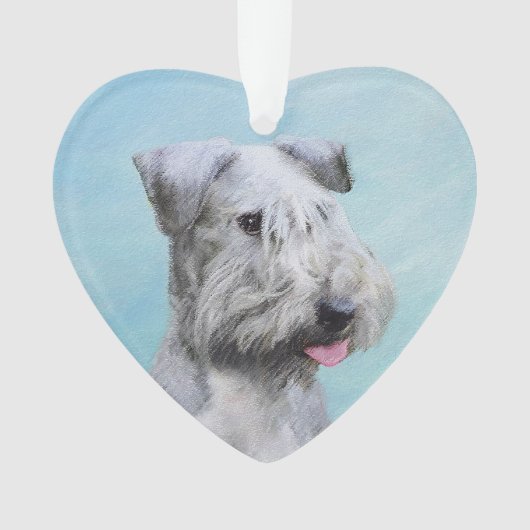 Cesky Terrier Painting - Cute Original Dog Art Ornament (voorkant)