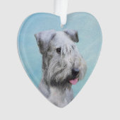 Cesky Terrier Painting - Cute Original Dog Art Ornament (voorkant)