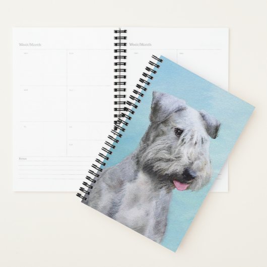 Cesky Terrier Painting - Cute Original Dog Art Planner (Display)