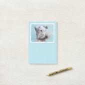 Cesky Terrier Painting - Cute Original Dog Art Post-it® Notes (Op bureau)