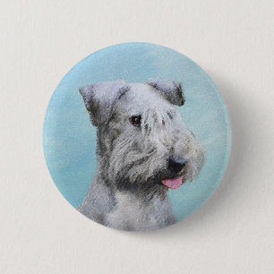 Cesky Terrier Painting - Cute Original Dog Art Ronde Button 5,7 Cm