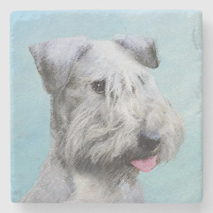 Cesky Terrier Painting - Cute Original Dog Art Stenen Onderzetter