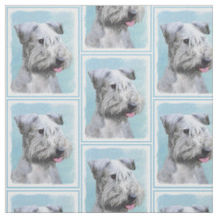 Cesky Terrier Painting - Cute Original Dog Art Stof