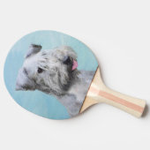 Cesky Terrier Painting - Cute Original Dog Art Tafeltennisbatje (Zijkant)