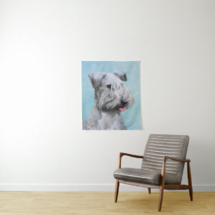 Cesky Terrier Painting - Cute Original Dog Art Wandkleed