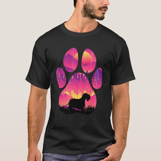 Cesky Terrier Paw mama Dad Dog Women Mannen T-shirt (Voorkant)