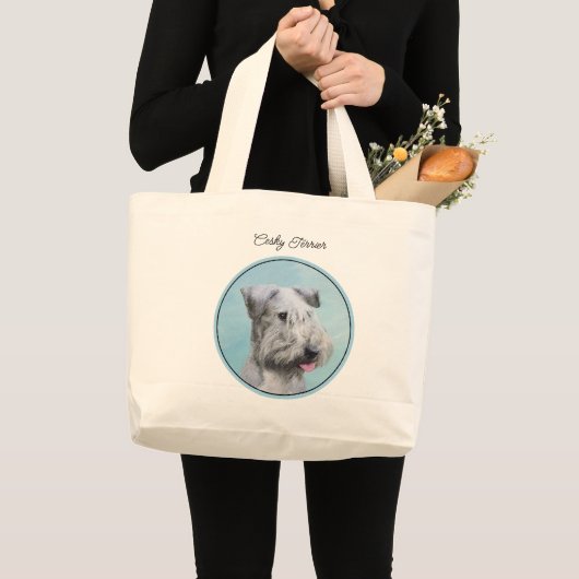 Cesky Terrier Schilderen Schattigee Originele Pet  Grote Tote Bag (Voorkant (product))
