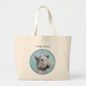 Cesky Terrier Schilderen Schattigee Originele Pet Grote Tote Bag (Voorkant)