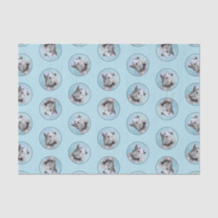 Cesky Terrier Schilderen Schattigee Originele Pet Tissuepapier