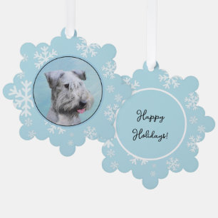Cesky Terrier Schilderij - Mooie Originele Honden  Ornament Kaart