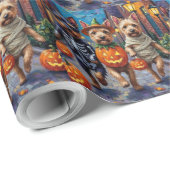 Cesky Terrier Trick-or-Treating Halloween kostuum Cadeaupapier (Rol Hoek)