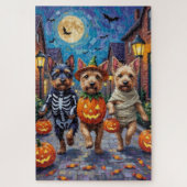 Cesky Terrier Trick-or-Treating Halloween kostuum Legpuzzel (Verticaal)