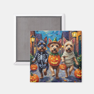 Cesky Terrier Trick-or-Treating Halloween Kostuum  Magneet