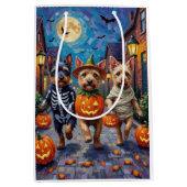 Cesky Terrier Trick-or-Treating Halloween Kostuum Medium Cadeauzakje (Voorkant)