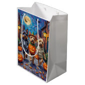 Cesky Terrier Trick-or-Treating Halloween Kostuum Medium Cadeauzakje (Achterkant Gekanteld)