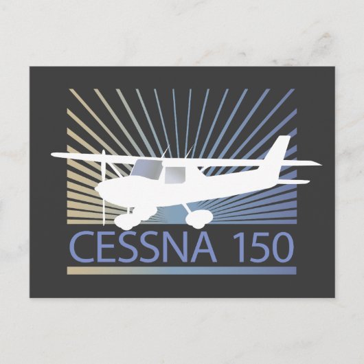 Cessna 150 vliegtuig briefkaart (Voorkant)