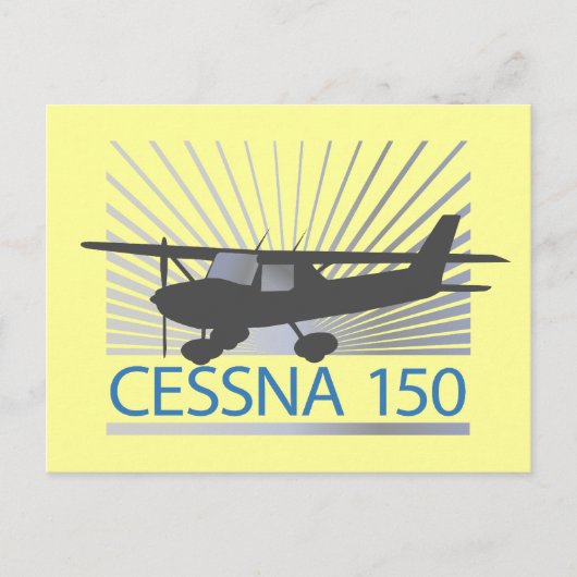 Cessna 150 vliegtuig briefkaart (Voorkant)