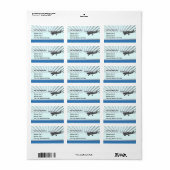 Cessna 150 vliegtuig etiket (Full Sheet)