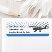 Cessna 150 vliegtuig etiket (Insitu)