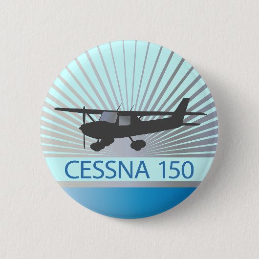 Cessna 150 vliegtuig ronde button 5,7 cm (Voorkant)