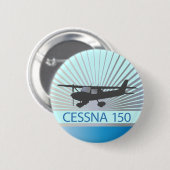 Cessna 150 vliegtuig ronde button 5,7 cm (Voorkant /achterkant)