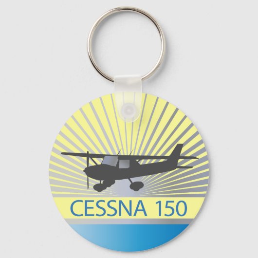 Cessna 150 vliegtuig sleutelhanger (Voorkant)