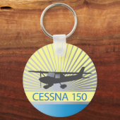 Cessna 150 vliegtuig sleutelhanger (Voorkant)