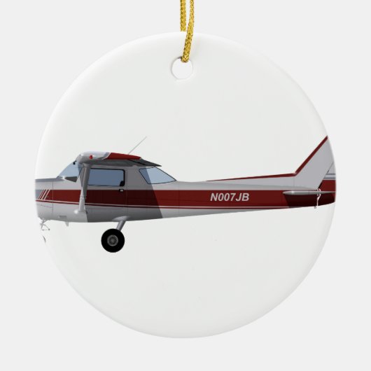 Cessna 152 392392 keramisch ornament (Voorkant)