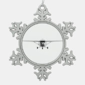 Cessna 152 tin sneeuwvlok ornament (Voorkant)