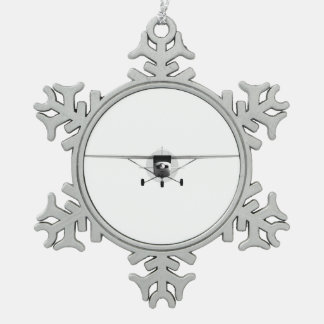 Cessna 152 tin sneeuwvlok ornament
