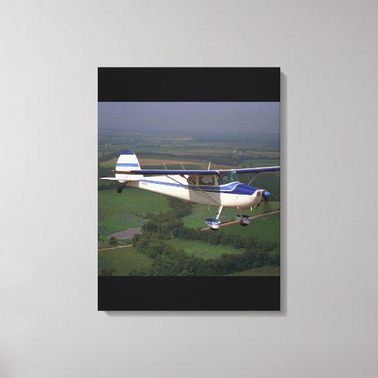 Cessna 170, 1948,_Klassieke Luchtvaart Canvas Afdruk (Voorkant)