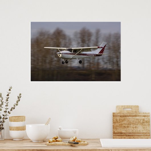 Cessna 172 Short Final Poster (Keuken)