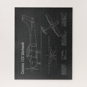 Cessna 172 Skyhawk - Blauwdruk Plannen PD Legpuzzel (Verticaal)
