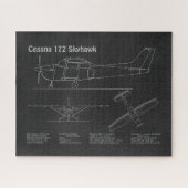 Cessna 172 Skyhawk - Blauwdruk Plannen PD Legpuzzel (Horizontaal)